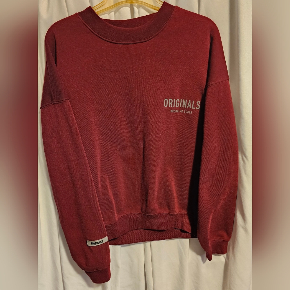 Original Brooklyn Cloth Burgundy Crew Neck Sweater S